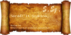 Serdült Szabina névjegykártya