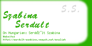 szabina serdult business card